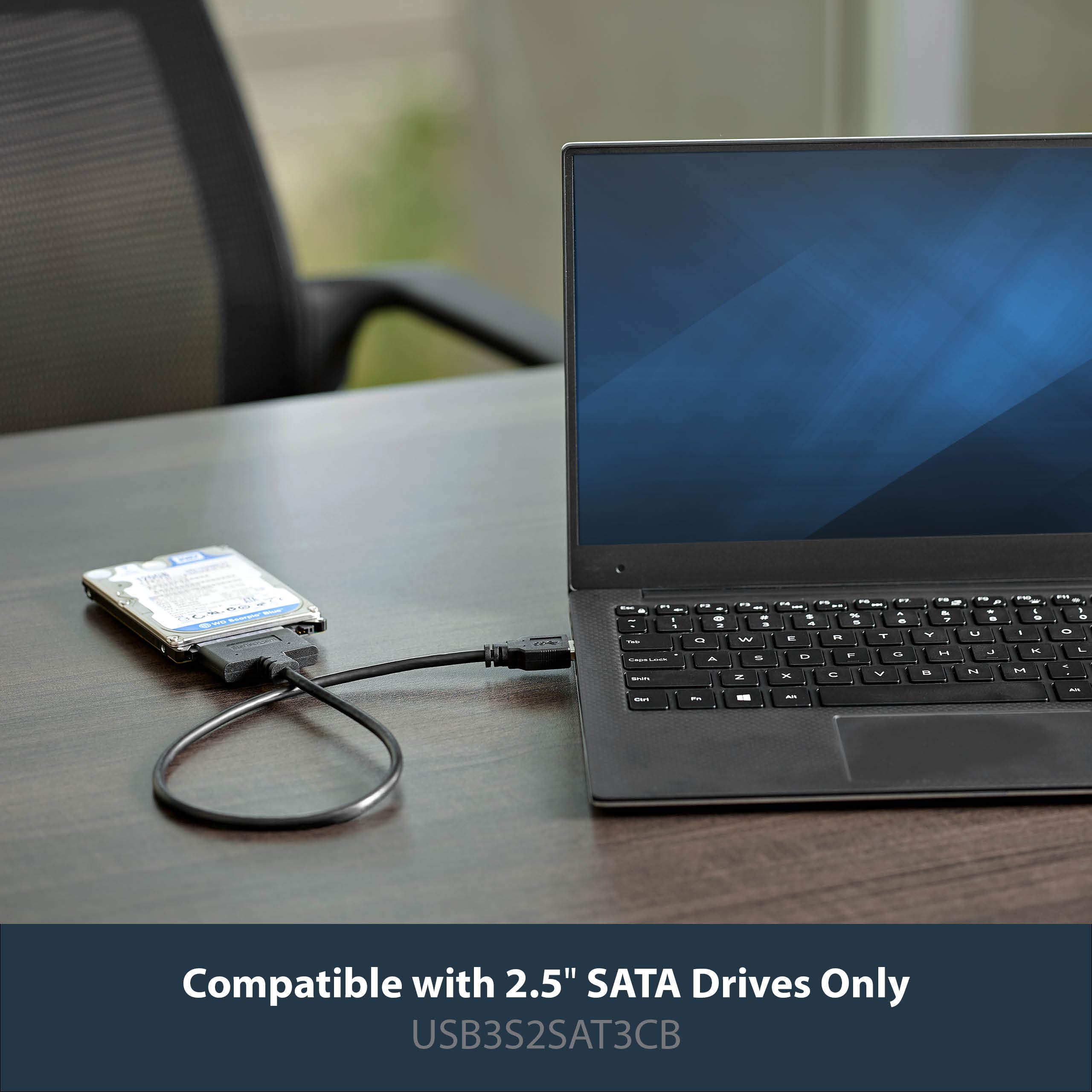 startech-com-usb3s2sat3cb-adaptateur-usb-3-0-vers-sata-iii-2-5-avec-uasp image 2