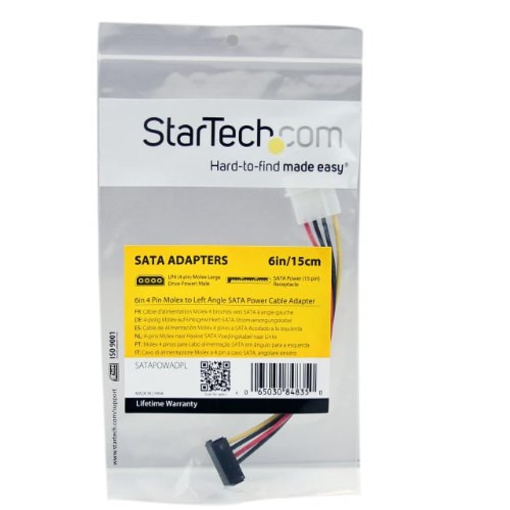 startech-com-adaptateur-c-ble-alimentation-lp4-vers-sata-angle-gauche-15-cm-sata image 4