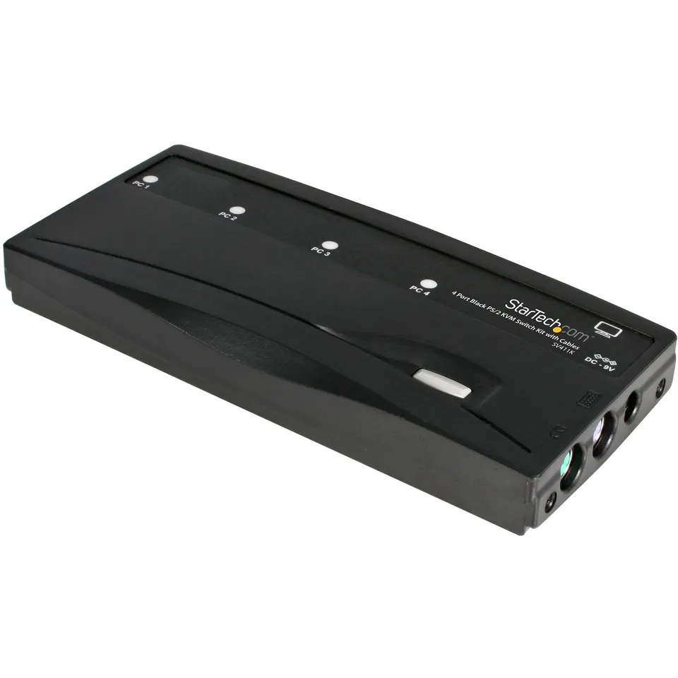 startech-com-sv411k-switch-kvm-ps-2-vga-4-ports-avec-c-bles-noir image 1