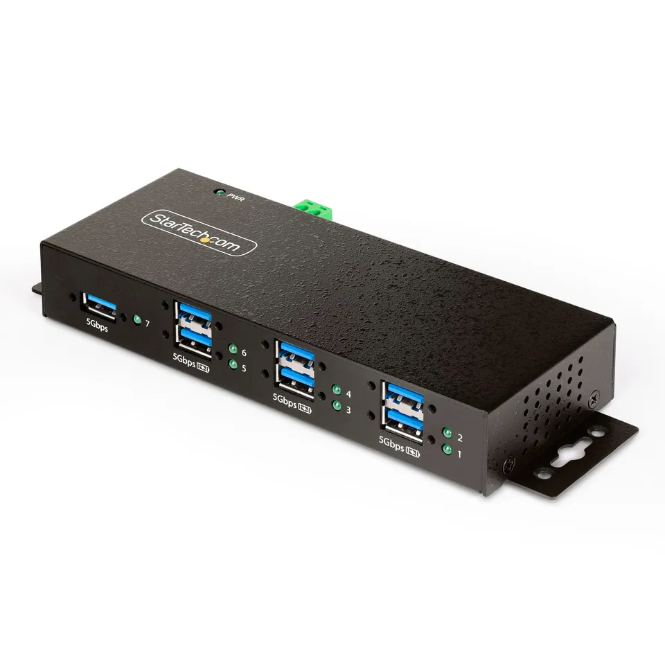 startech-com-hub-usb-g-r-7-ports-usb-a-5gbps-esd-m-tal-5g7aindrm-usb-a-hub image 1