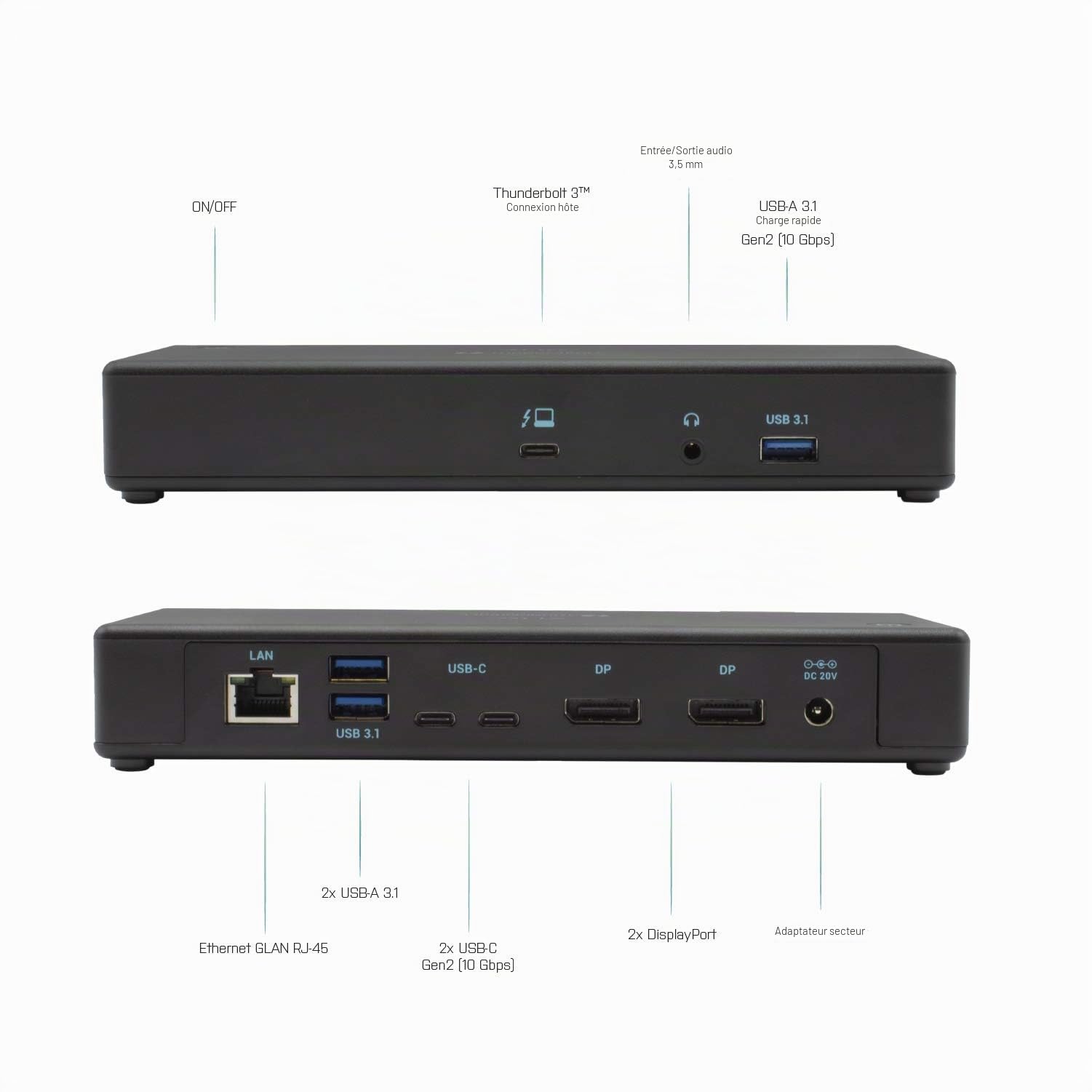 i-tec-station-accueil-thunderbolt-3-usb-c-double-4k-8k-85w image 6