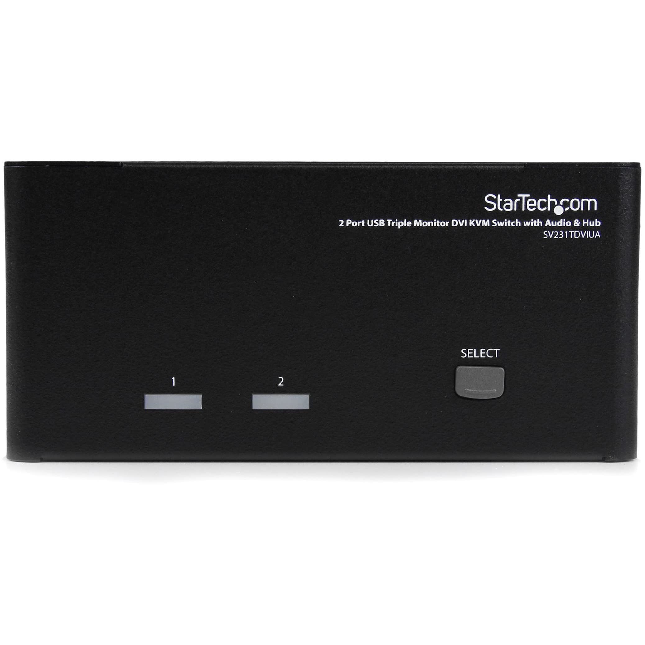 startech-com-switch-kvm-dvi-triple-cran-2-ports-avec-audio-et-hub-usb-2-0-sv231t image 2