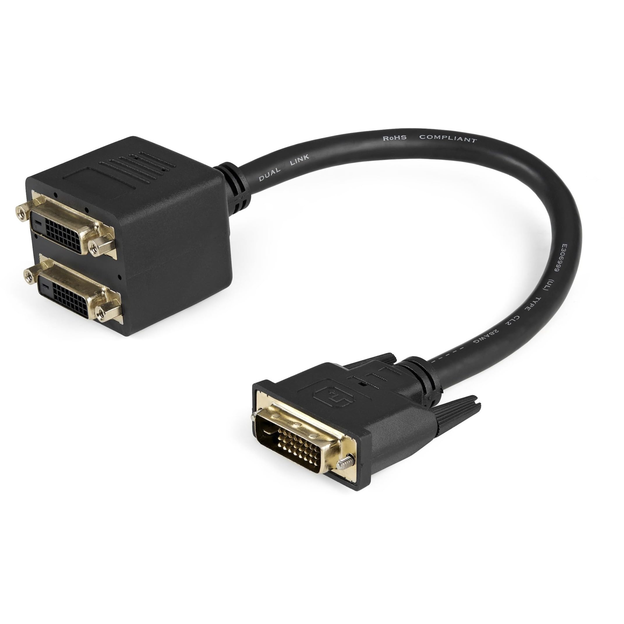 startech-com-dvispl1dd-r-partiteur-y-dvi-d-vers-2x-dvi-d-30-cm-m-f image 1