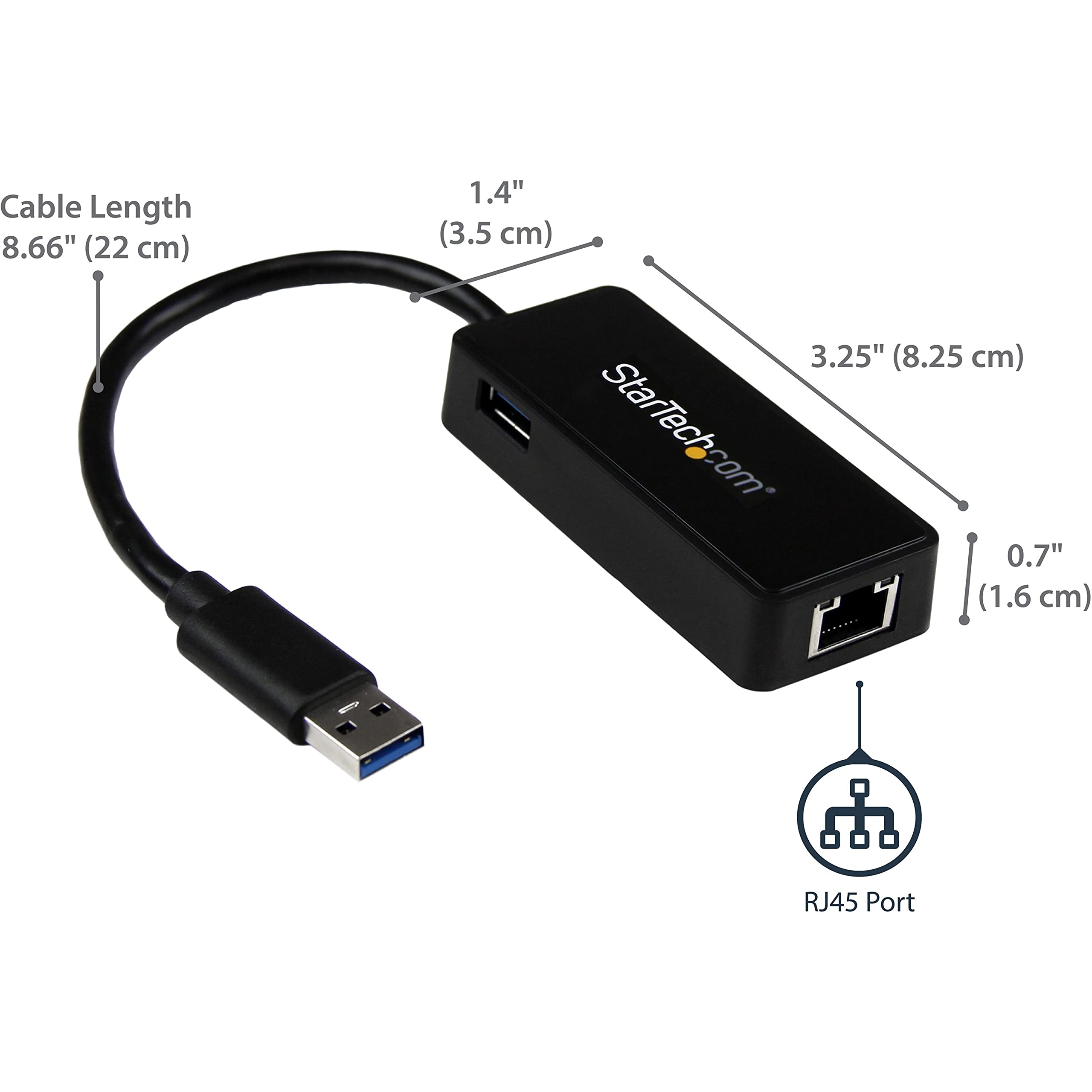 startech-com-usb31000sptb-adaptateur-ethernet-usb-3-0-gigabit-rj45-hub-usb image 5