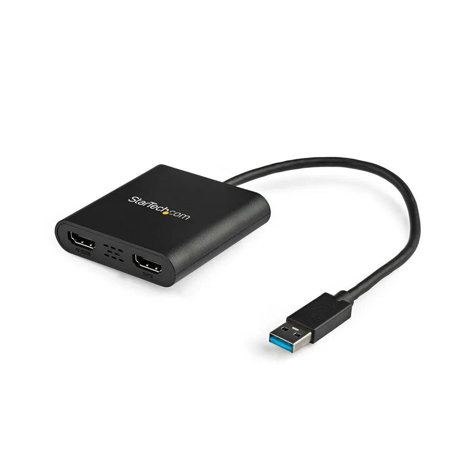 startech-com-st12mhdlan-adaptateur-usb-a-3-0-vers-double-hdmi-4k-30hz-1080p-60hz image 1