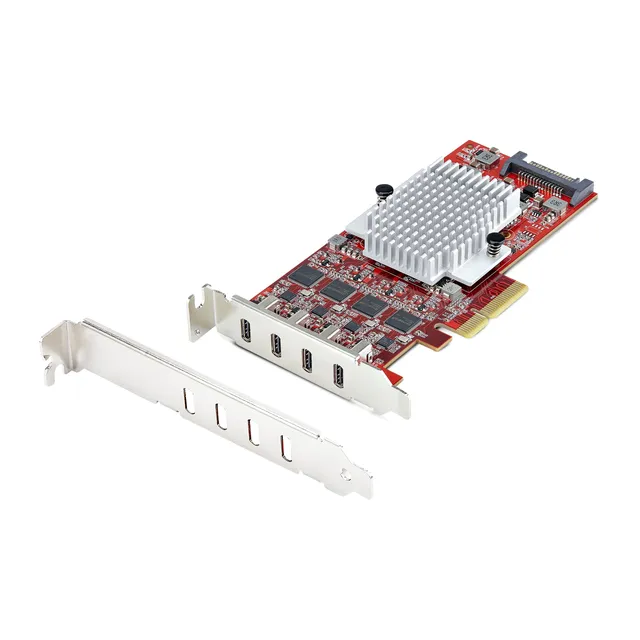 startech-com-carte-pcie-4-ports-usb-c-10gbps-usb-3-2-gen-2-p10q4c-usb-card-lp image 1