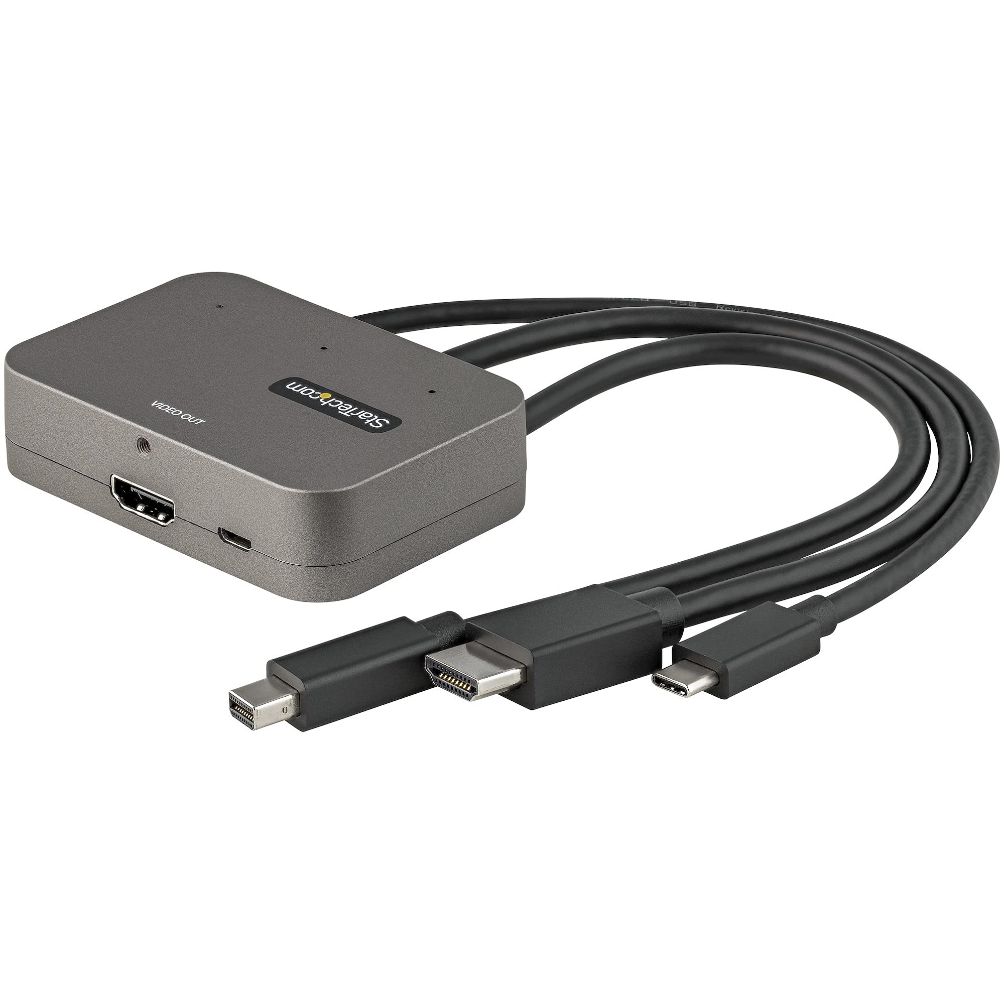 startech-com-adaptateur-multiport-3-en-1-usb-c-hdmi-mini-dp-vers-hdmi-4k-60hz image 1