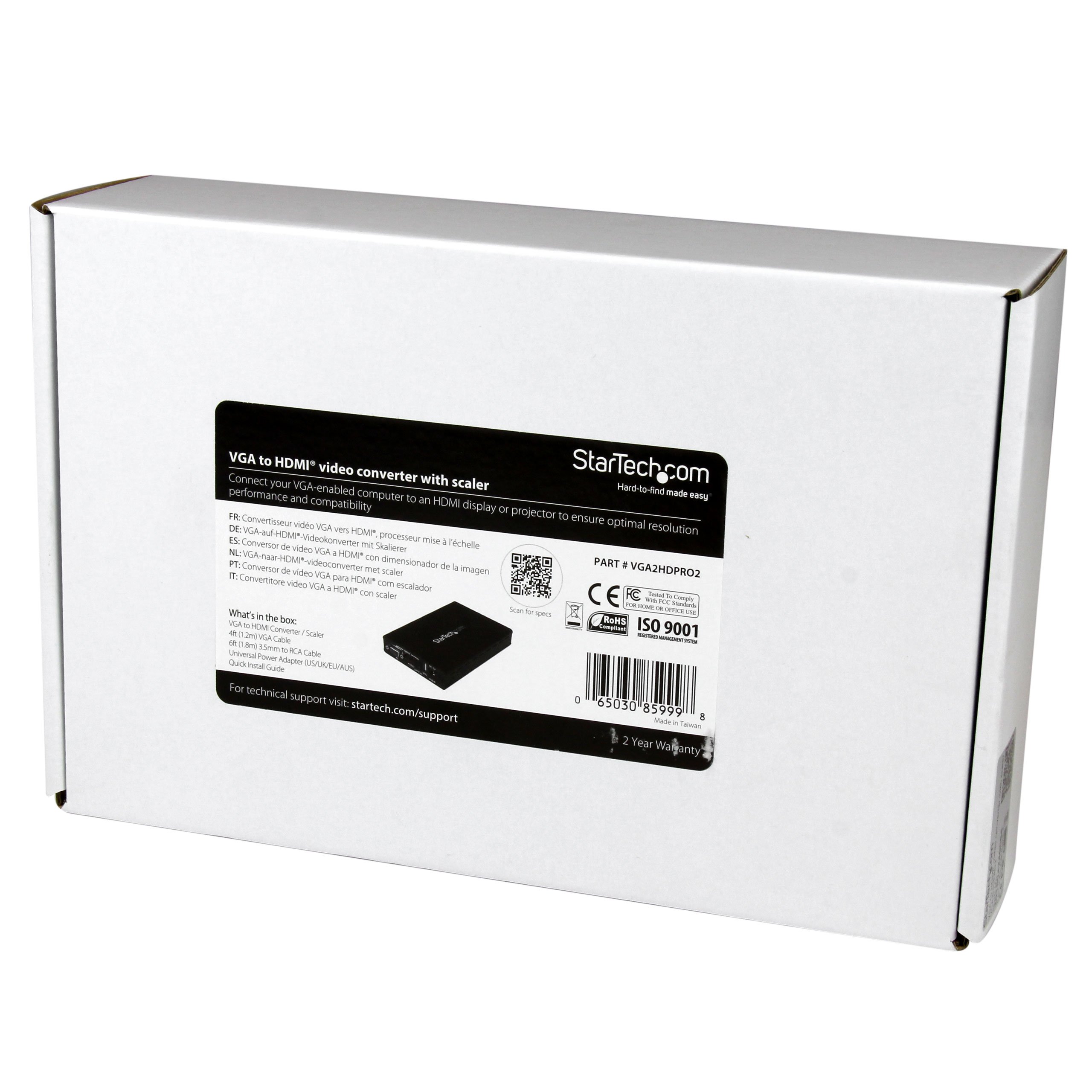 startech-com-vga2hdpro2-convertisseur-vga-vers-hdmi-avec-scaler-audio image 2