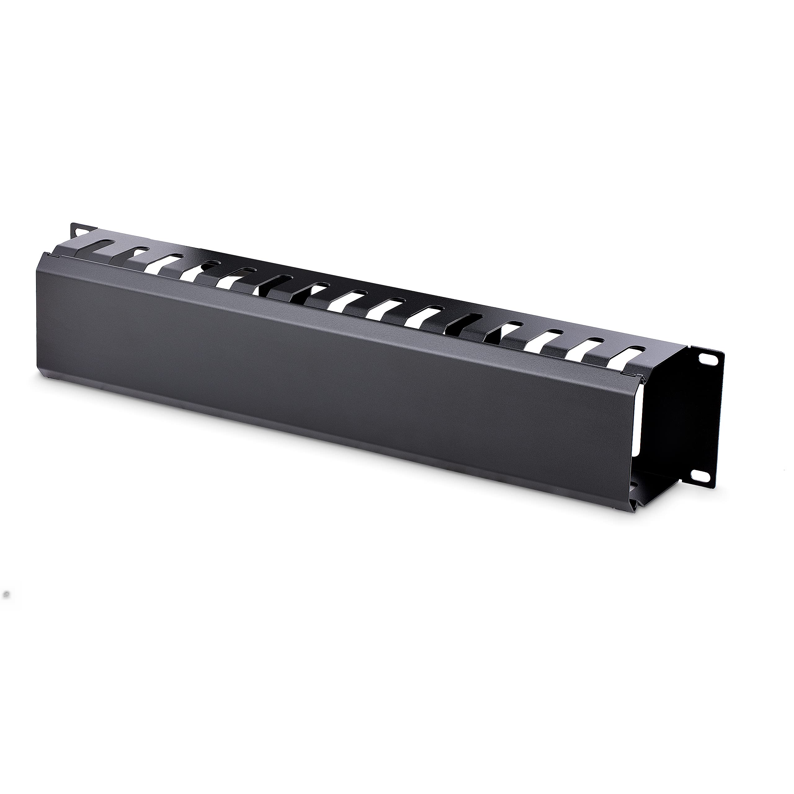 startech-com-goulotte-horizontale-doigts-2u-avec-couvercle-rack-19-pouces-acier image 2