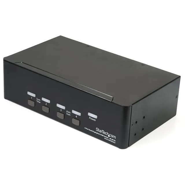 startech-com-st12mhdlan-series-switch-kvm-4-ports-double-displayport-4k-60-hz-av image 1