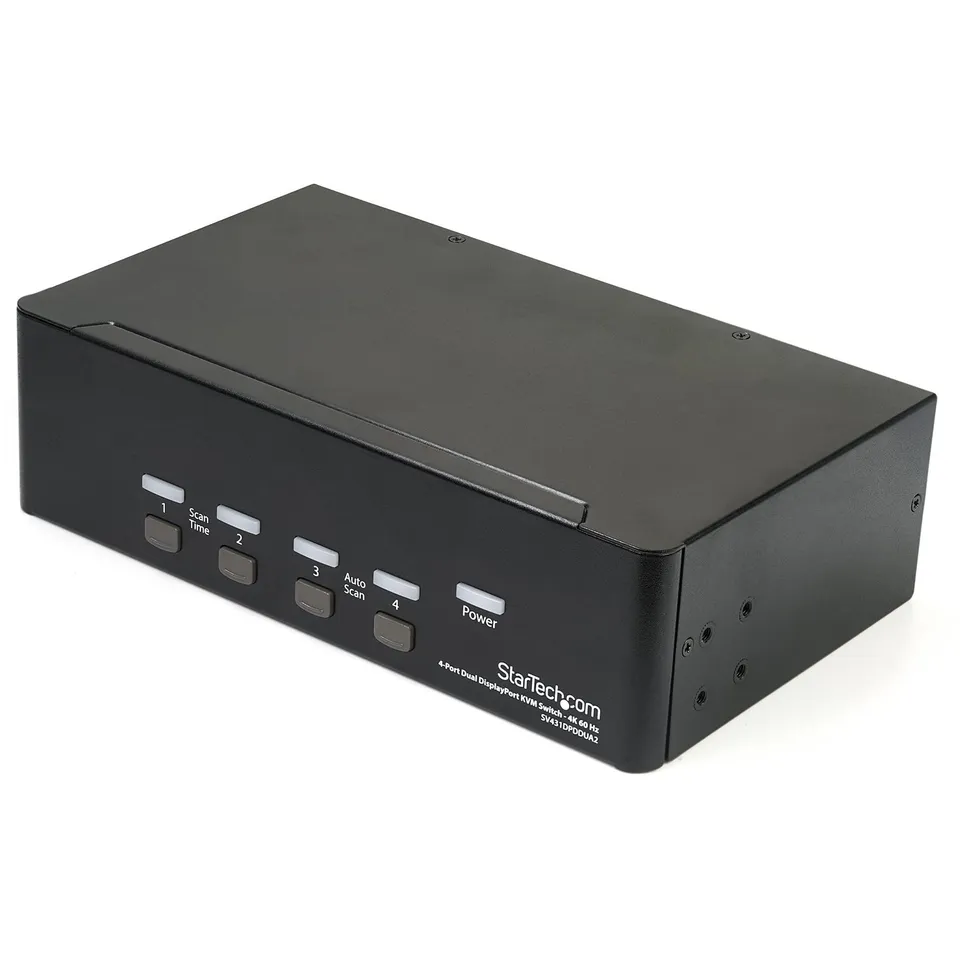 startech-com-st12mhdlan-series-switch-kvm-4-ports-double-displayport-4k-60-hz-av image 1