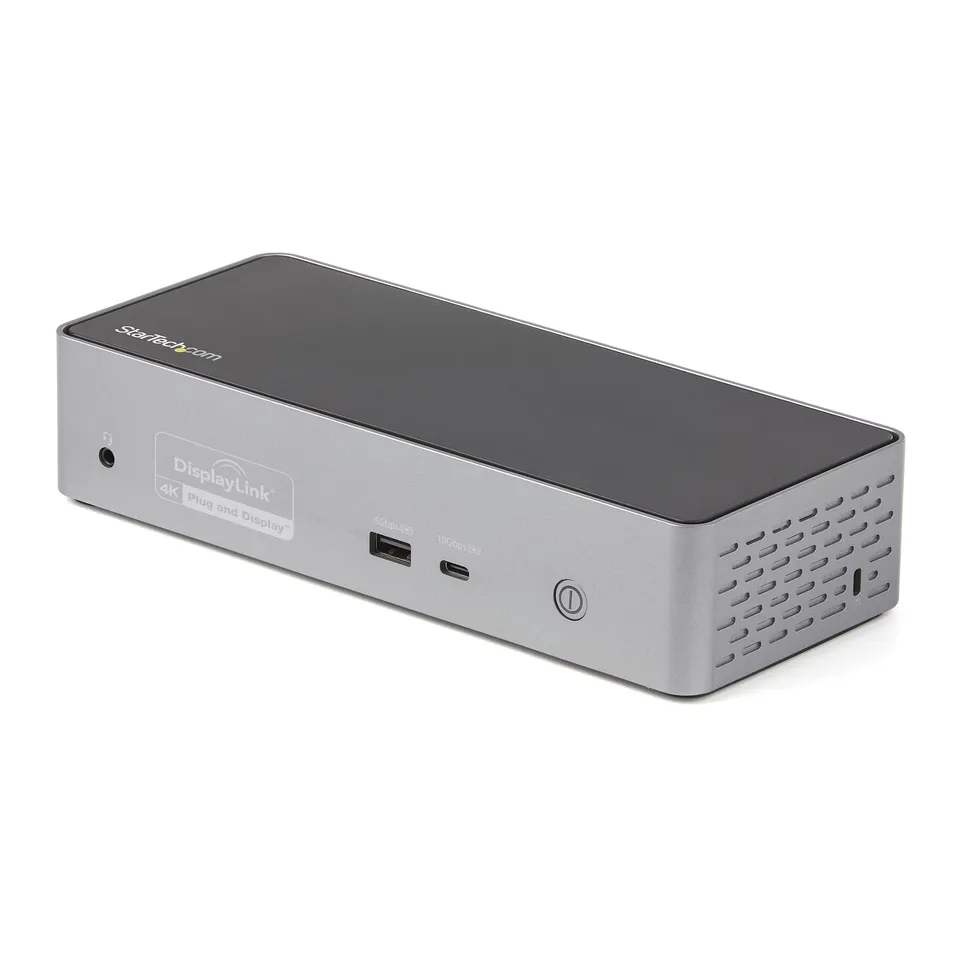 startech-com-dock-usb-c-quadruple-4k-60hz-displaylink-100w-gbe-pour-macbook-m1-m image 1