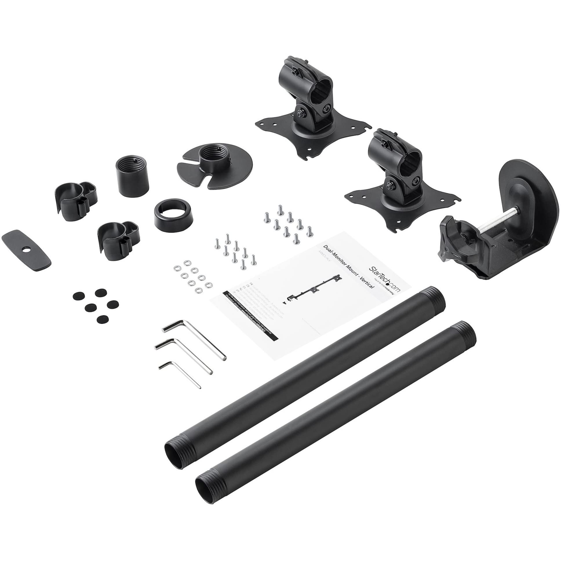 startech-com-armdualv-support-vertical-2-crans-13-27-pouces-noir image 7