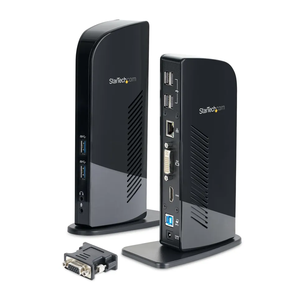 startech-com-station-d-accueil-usb-a-double-cran-hdmi-dvi-vga-6x-usb-gbe-audio image 1