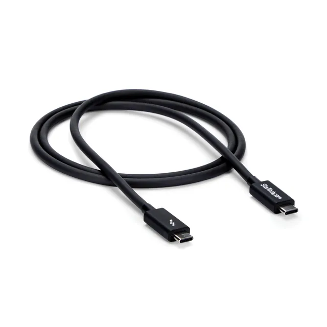startech-com-tblt3mm1m-c-ble-thunderbolt-3-passif-1-m-20-gbps-100w-pd-4k-noir image 1