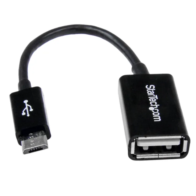 startech-com-uusbotg-adaptateur-otg-micro-usb-m-le-vers-usb-a-femelle-12-cm-noir image 1