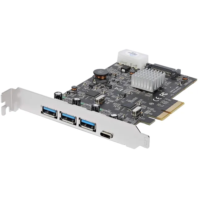 startech-com-pexus313ac2v-carte-pcie-usb-3-1-10gbps-3x-usb-a-1x-usb-c image 1