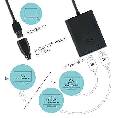 i-tec-adaptateur-usb-3-0-usb-c-vers-dual-displayport-2x-4k-60hz-5k-60hz image 7