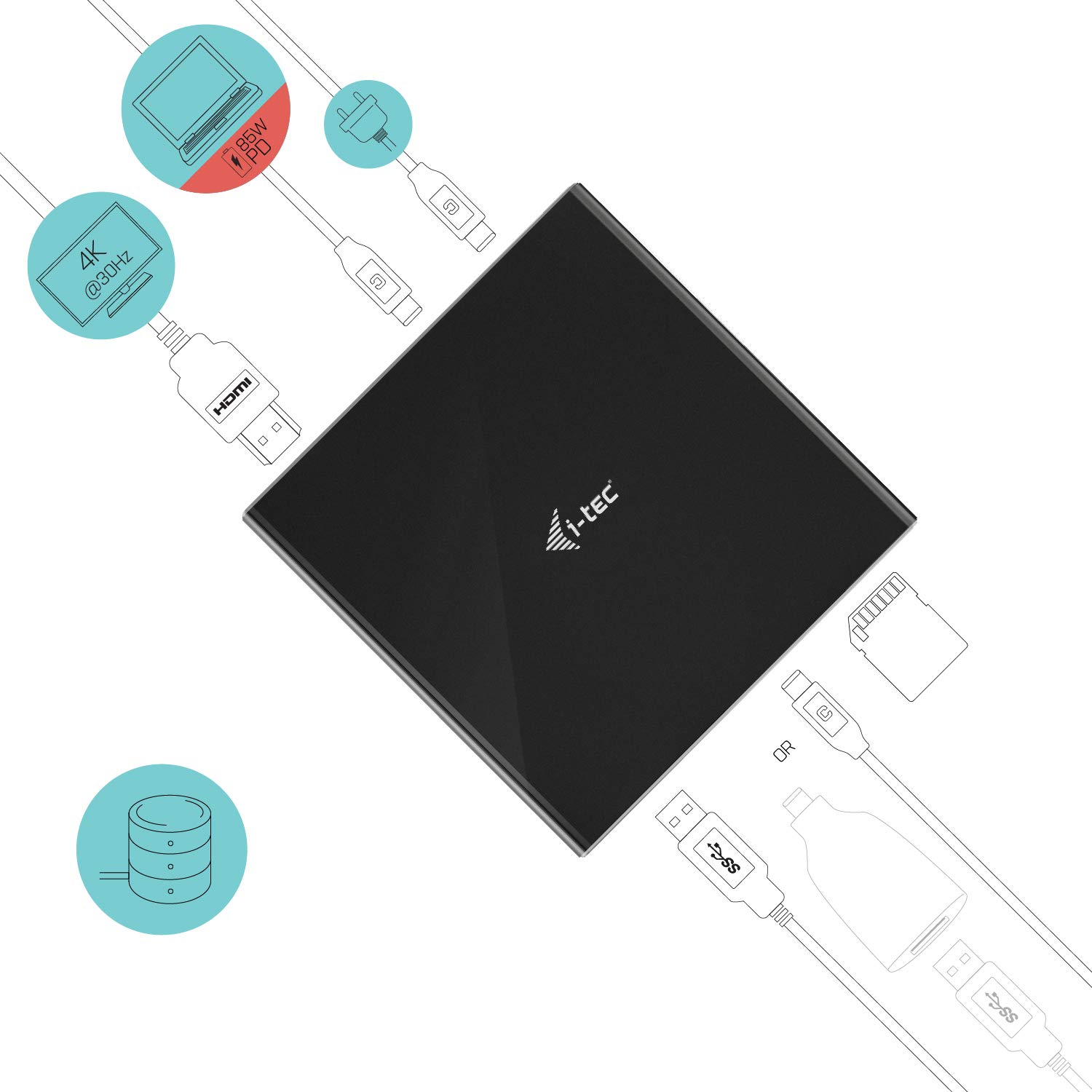 i-tec-mysafe-station-d-accueil-usb-c-avec-slot-hdd-ssd-2-5-et-hdmi-4k image 4