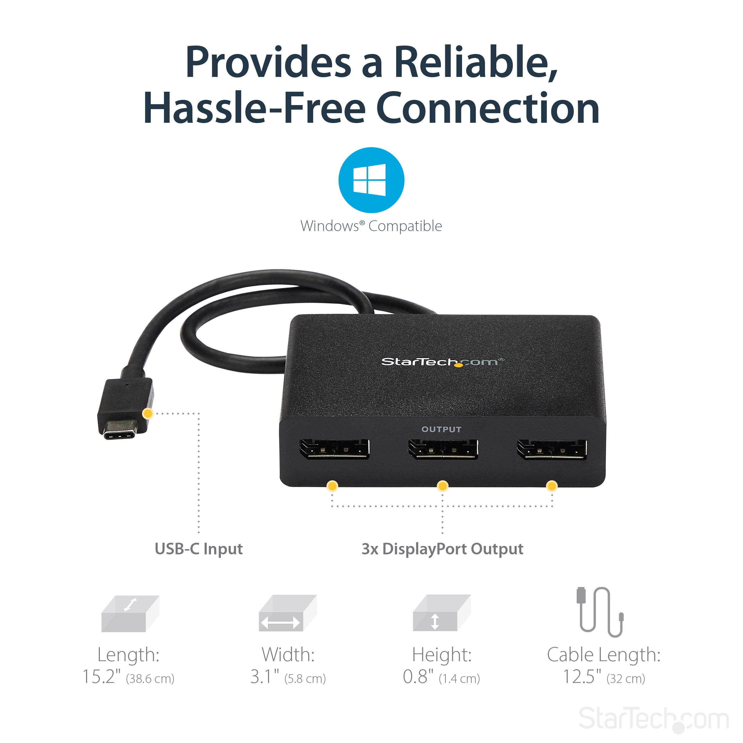 startech-com-mstcdp123dp-adaptateur-multi-moniteur-usb-c-vers-triple-displayport image 5