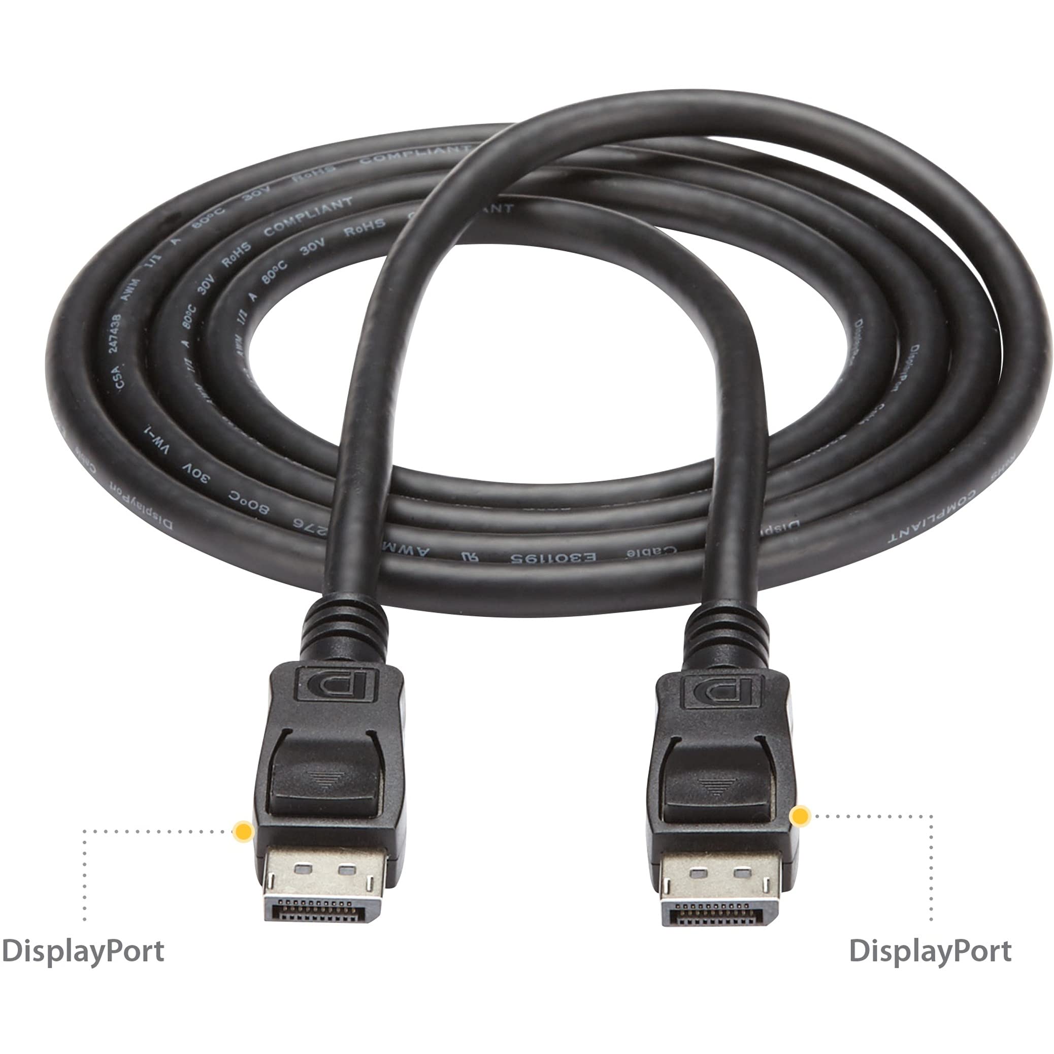 startech-com-c-ble-displayport-1-2-2-m-4k-x-2k-ultra-hd-certifi-vesa-noir image 2
