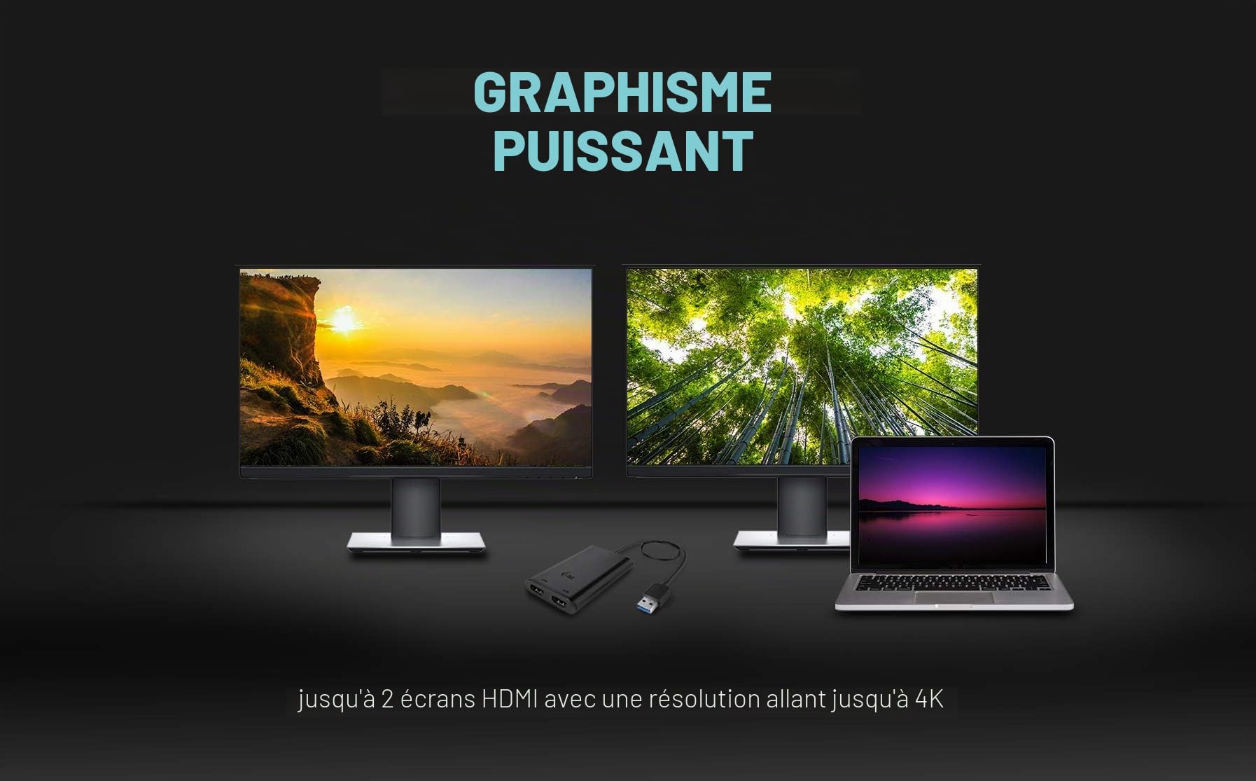 i-tec-usb-c-vers-dual-hdmi-adaptateur-vid-o-2x-hdmi-4k-thunderbolt-3-windows-mac image 3