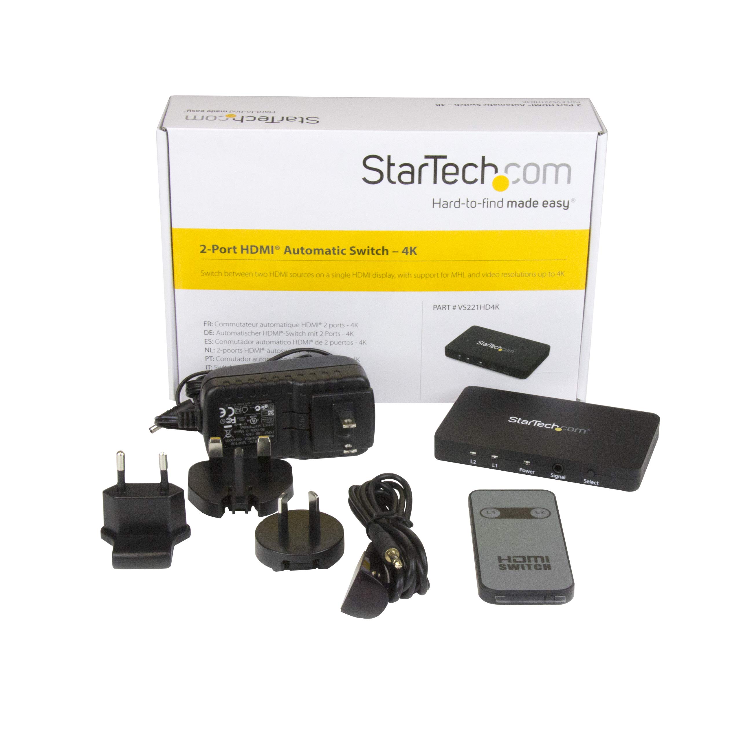 startech-com-vs221hd4k-commutateur-hdmi-2x1-4k-30hz-aluminium-mhl-avec-t-l-comma image 4