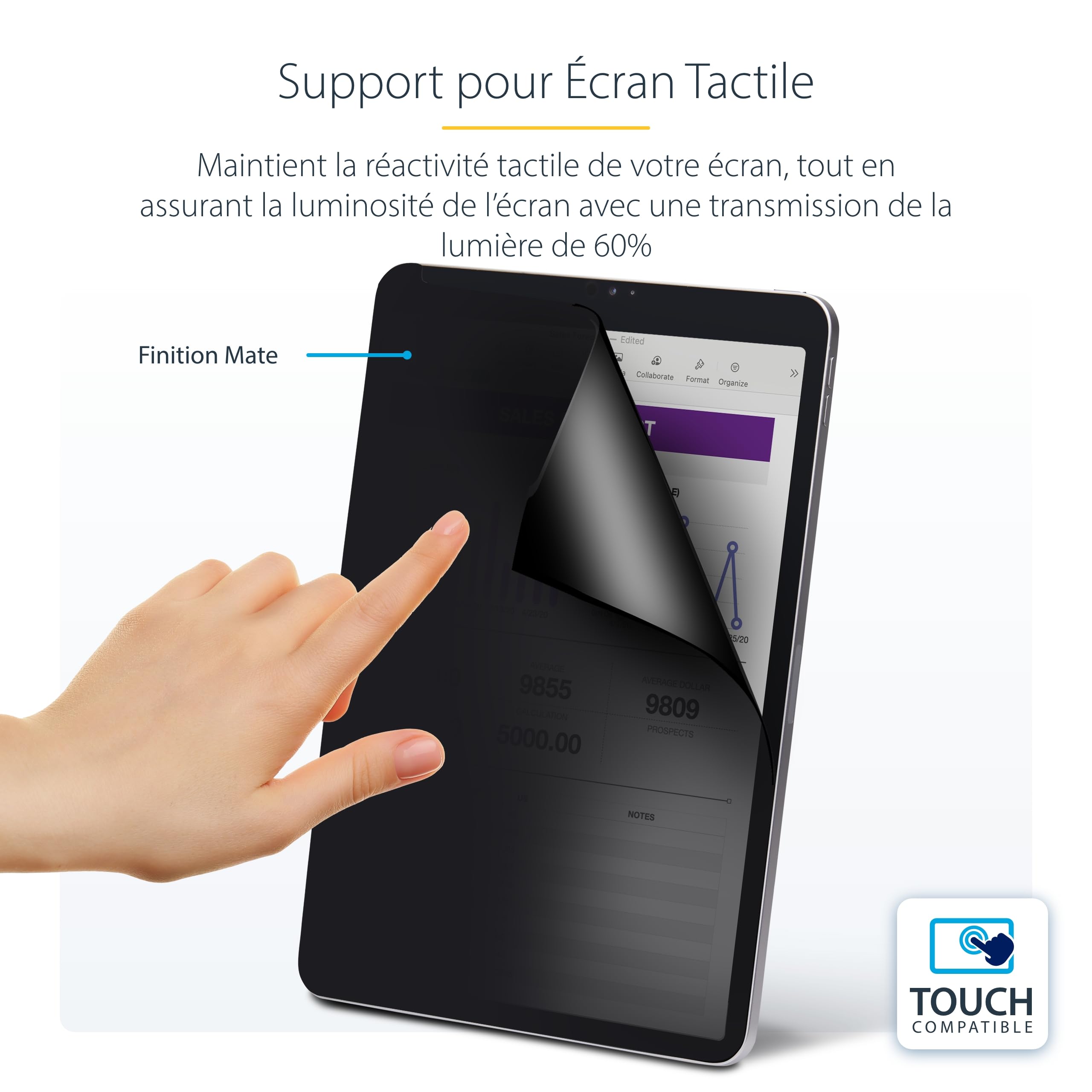 startech-com-filtre-de-confidentialit-pour-ipad-pro-11-pouces-4-voies-tactile-an image 5