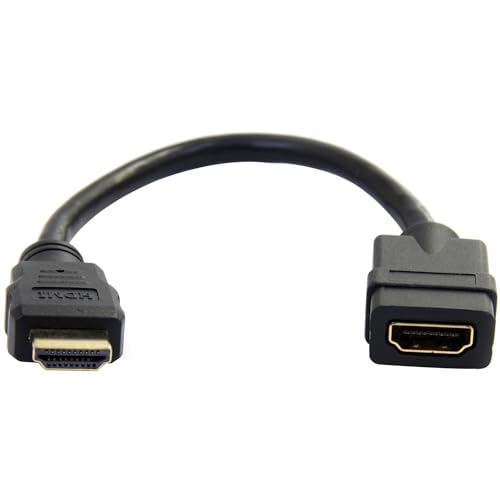 startech-com-rallonge-hdmi-15-2-cm-4k-30hz-m-le-vers-femelle-noire-hdmiextaa6in image 3