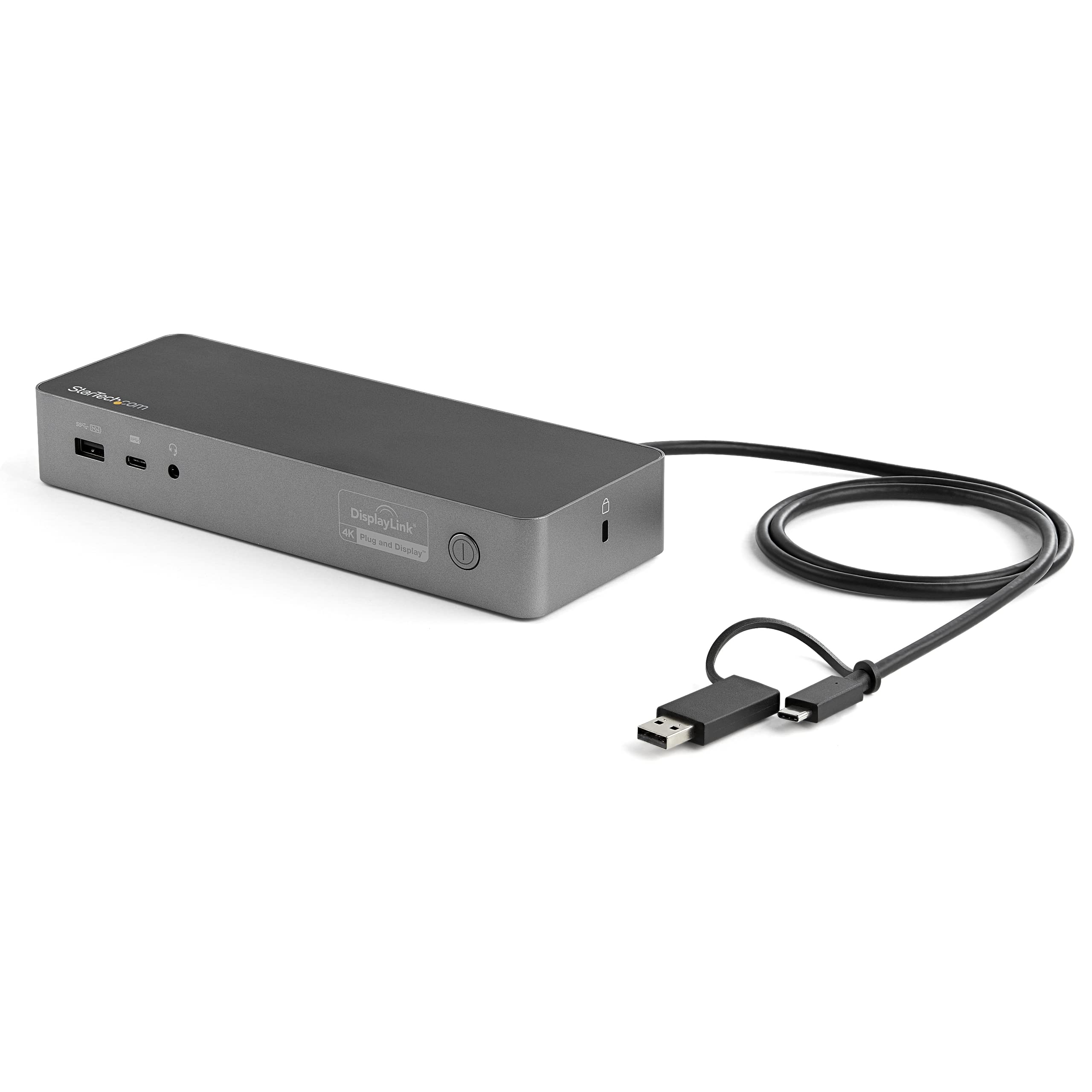 startech-com-st12mhdlan-station-d-accueil-hybride-usb-c-usb-a-double-4k-hdmi-dis image 1
