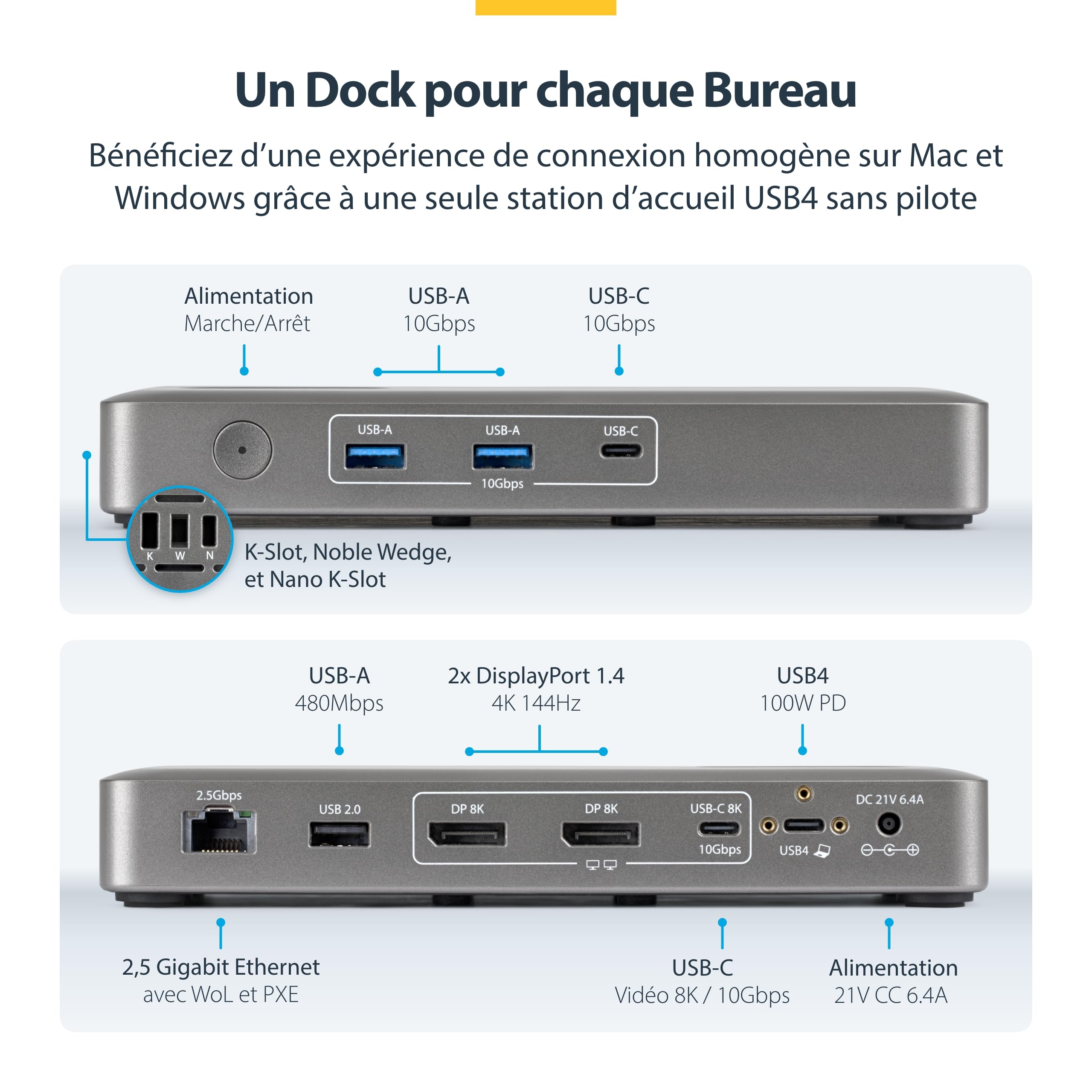 startech-com-station-d-accueil-universelle-usb4-double-4k-144hz-8k-displayport-1 image 2