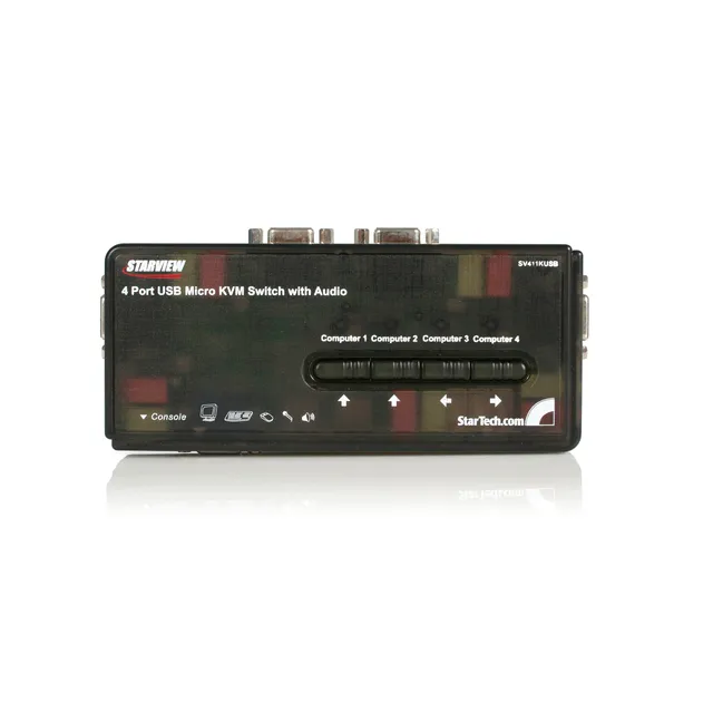startech-com-sv411kusb-switch-kvm-usb-vga-4-ports-2048x1536-avec-c-bles image 1