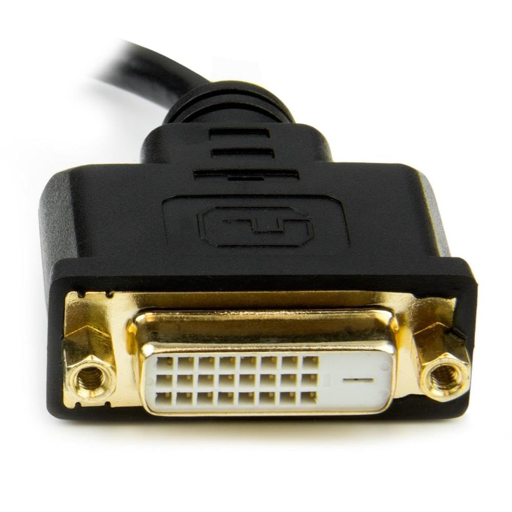 startech-com-hdcdvimf8in-adaptateur-c-ble-mini-hdmi-vers-dvi-d-20-cm-noir-m-f image 2