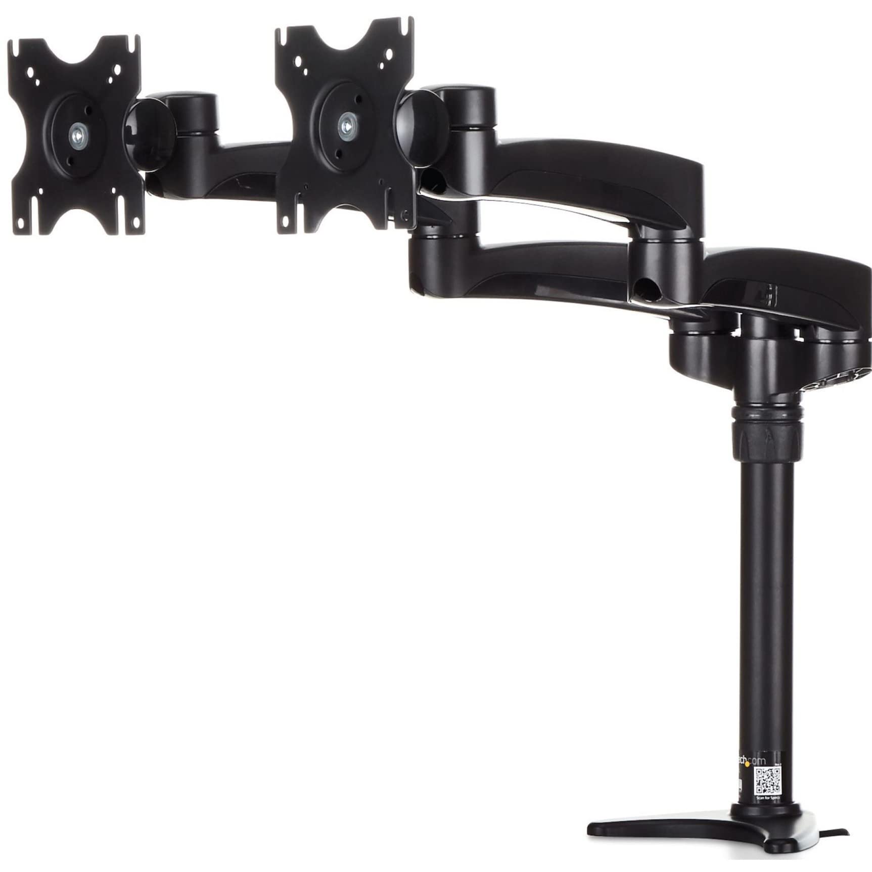 startech-com-armdual-support-bureau-double-bras-articul-2-crans-24-noir image 1