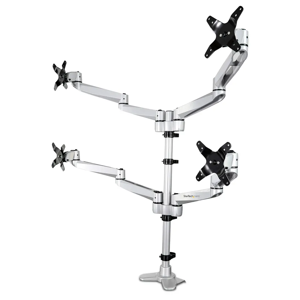 startech-com-armquadps-support-bras-4-crans-vesa-jusqu-30-argent image 1