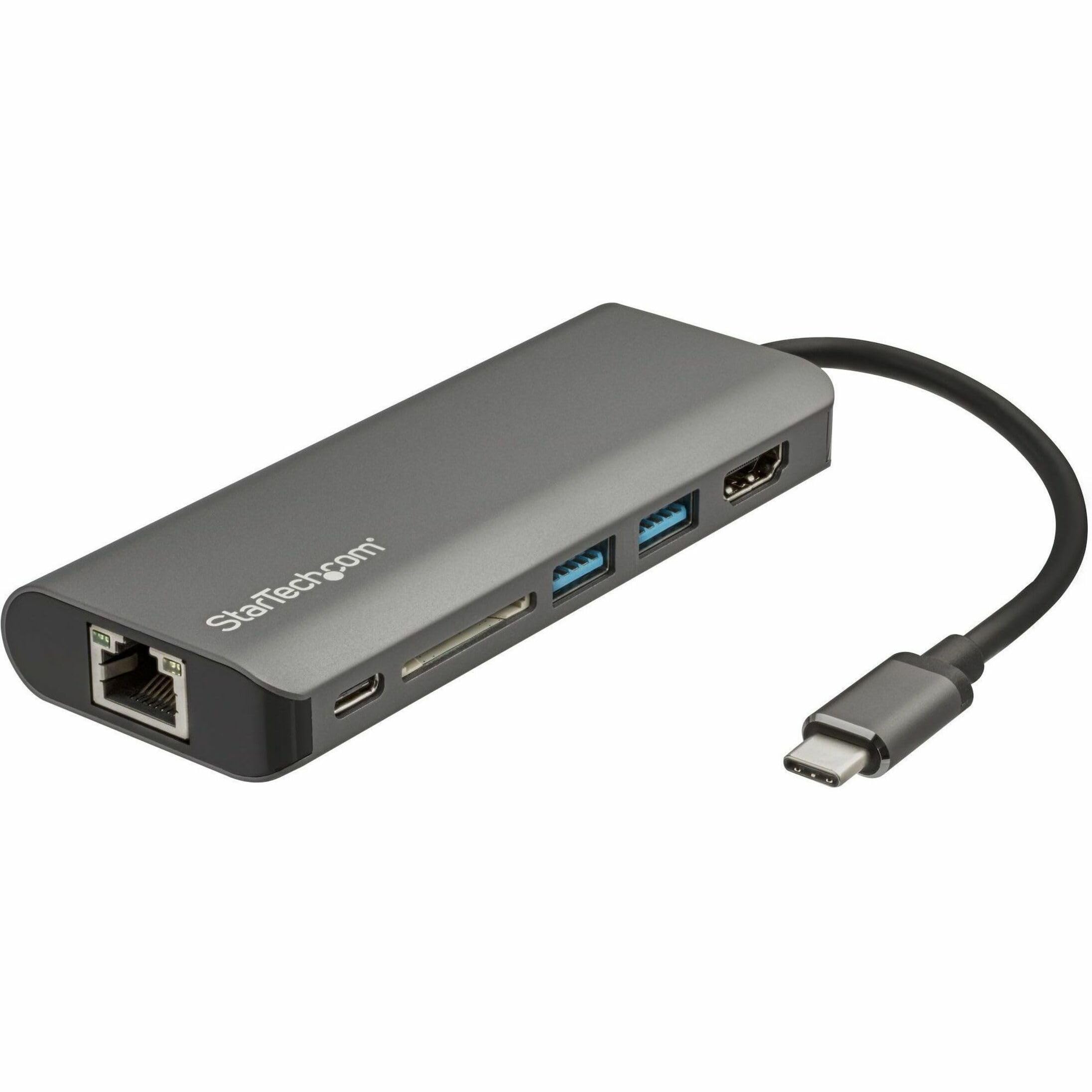 startech-com-st12mhdlan-series-dock-voyage-usb-c-6-en-1-hdmi-4k-60w-pd-3x-usb-sd image 1