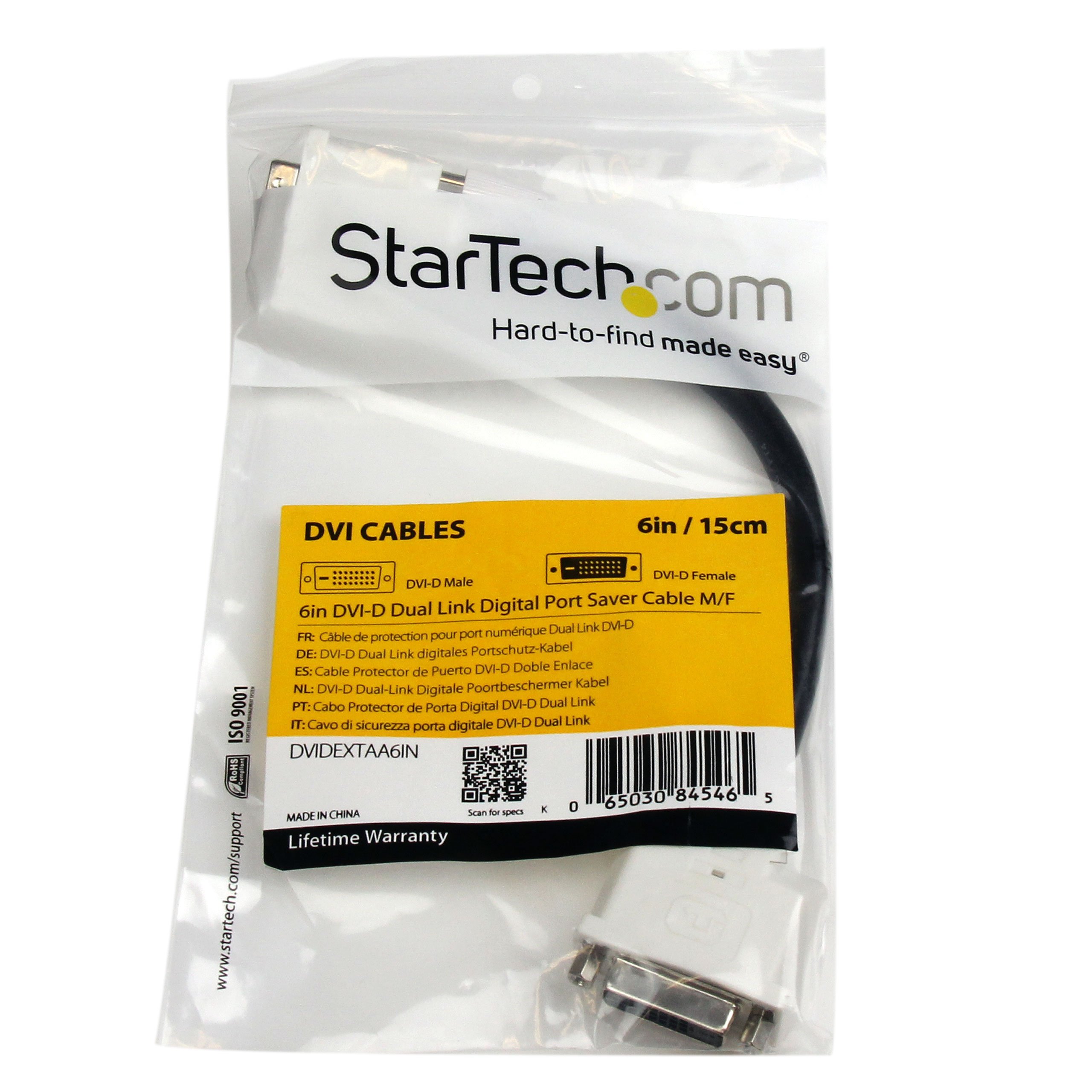 startech-com-dvidextaa6in-rallonge-dvi-d-dual-link-15cm-2560x1600-m-f image 4