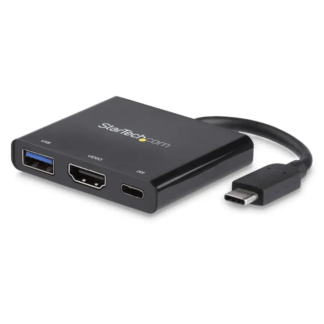 startech-com-adaptateur-usb-c-vers-hdmi-4k-30hz-avec-usb-3-0-et-60w-pd image 1