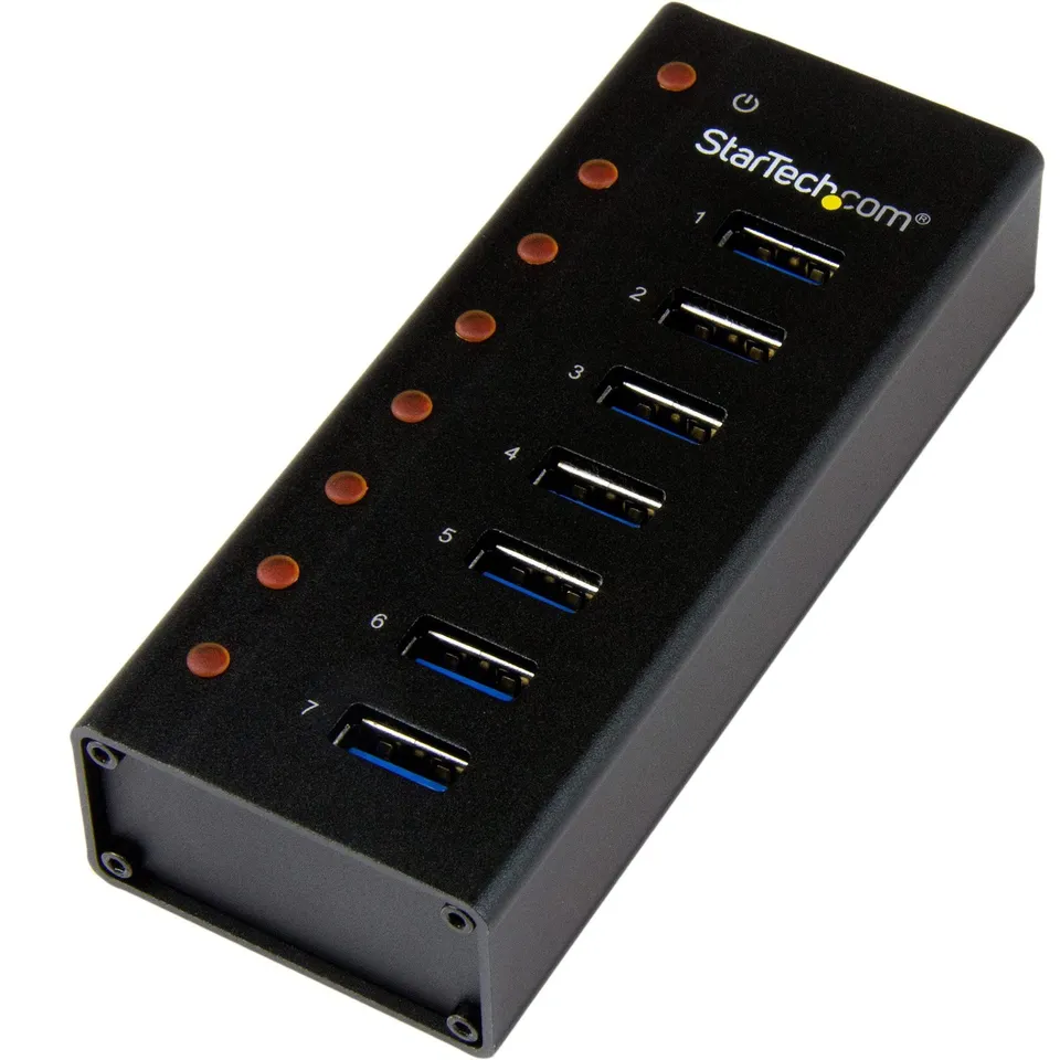 startech-com-st7300u3m-hub-usb-3-0-7-ports-5-gbps-bo-tier-m-tal-mural image 1