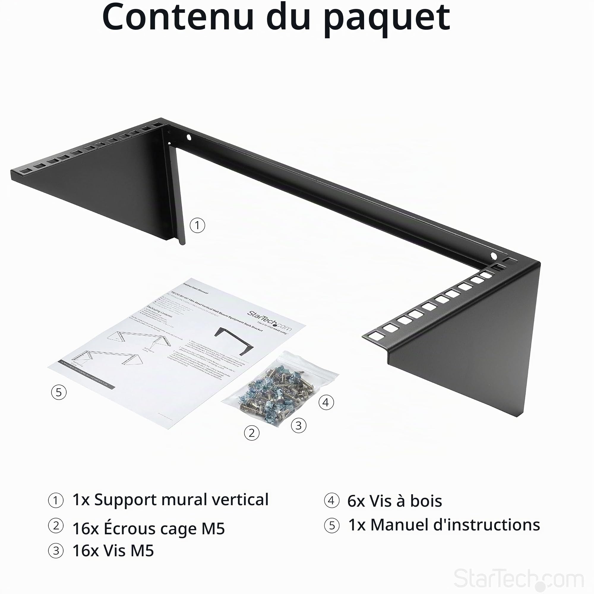 startech-com-rk419wallv-support-mural-vertical-rack-19-4u-56-7-kg-noir image 3