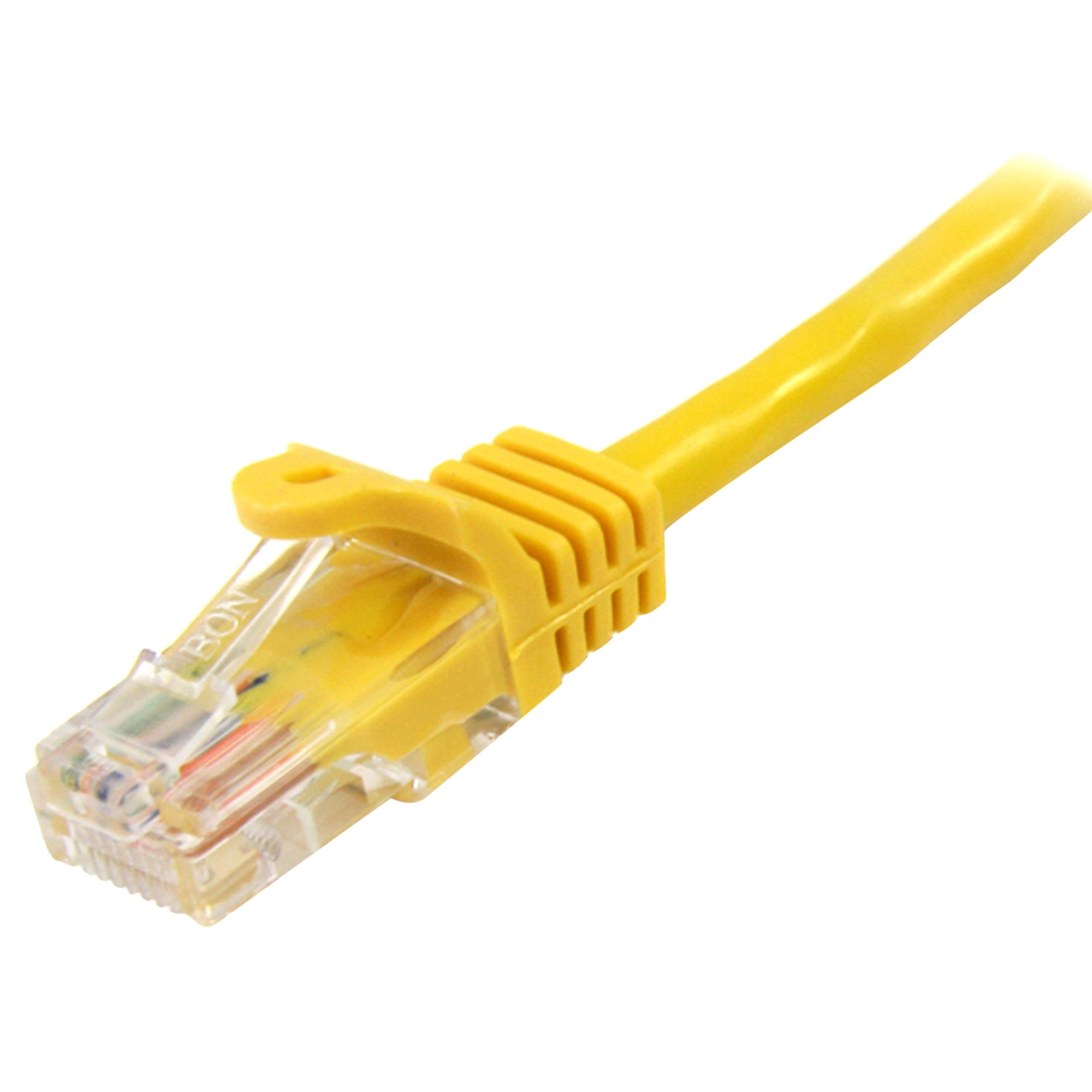startech-com-45pat1myl-c-ble-ethernet-cat5e-1-m-rj45-m-m-jaune-anti-accroc image 2