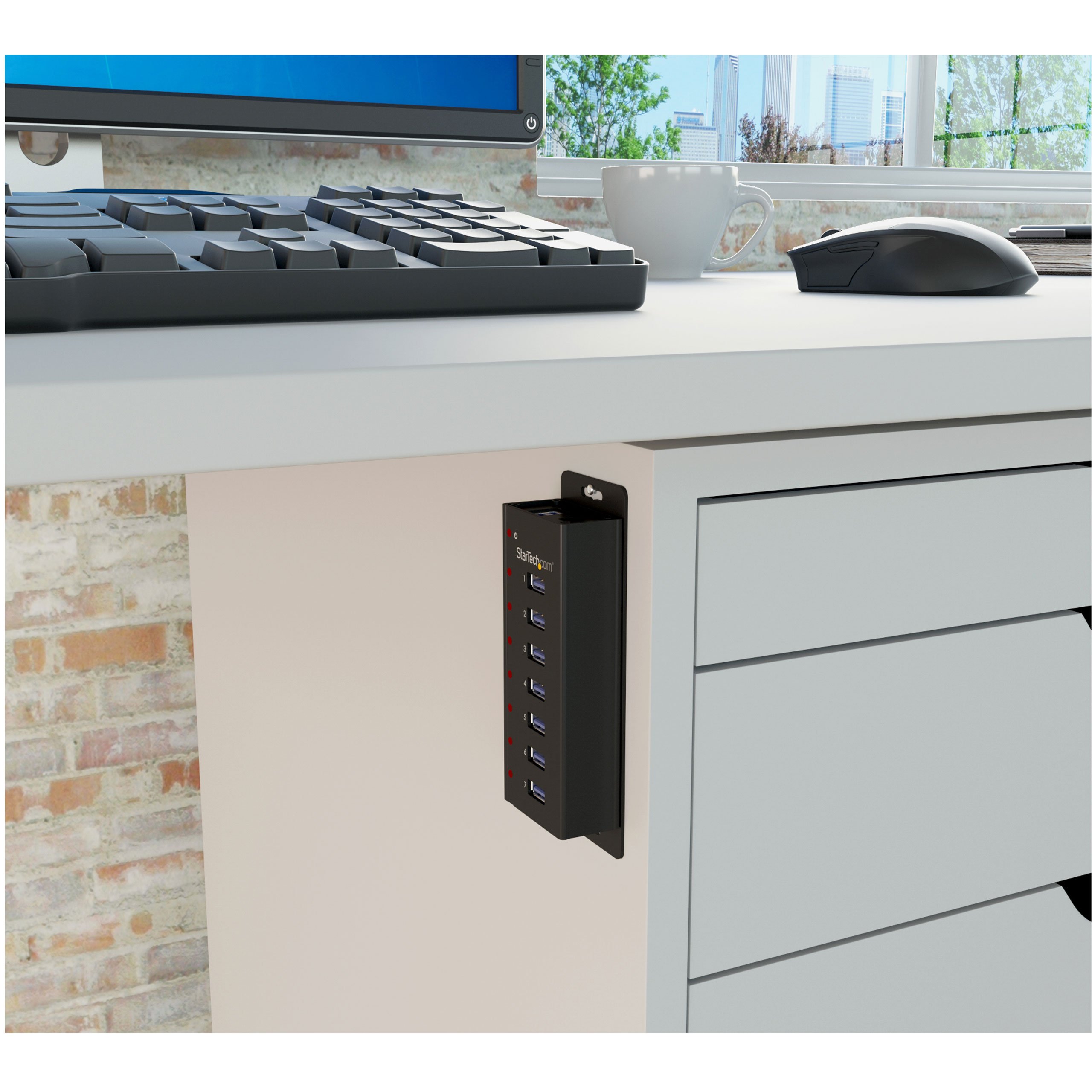 startech-com-st7300u3m-hub-usb-3-0-7-ports-5-gbps-bo-tier-m-tal-mural image 3