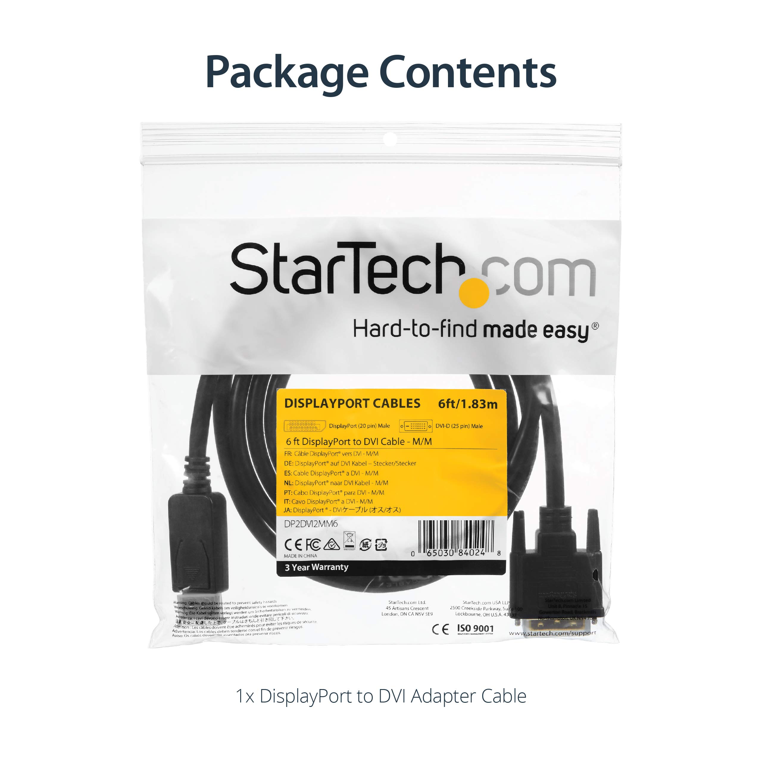 startech-com-dp2dvi2mm6-c-ble-adaptateur-displayport-vers-dvi-1-8-m-1920x1200 image 6