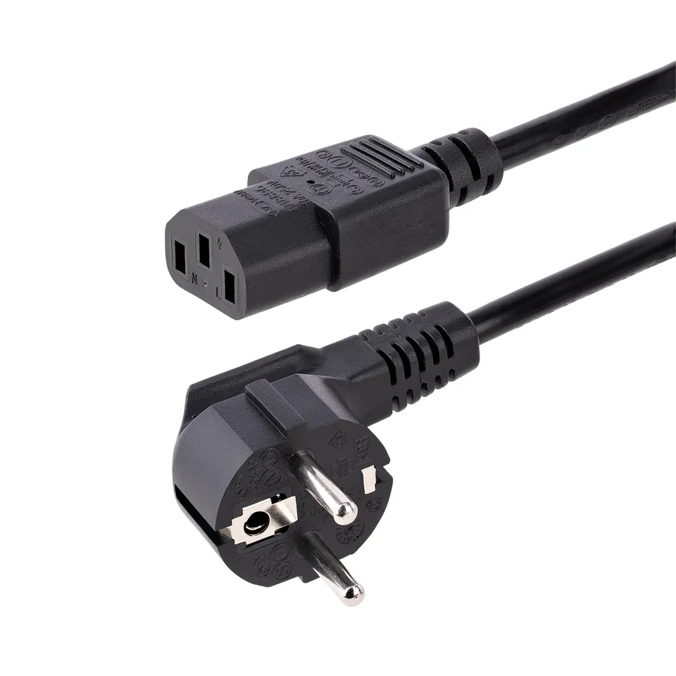 startech-com-pxt101eur-cordon-alimentation-pc-2m-schuko-ue-vers-c13-noir image 1