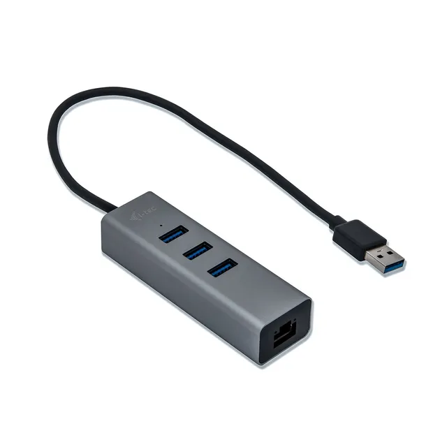 i-tec-solomon-hub-usb-3-0-m-tal-3-ports-gigabit-ethernet-rj-45-10-100-1000 image 1