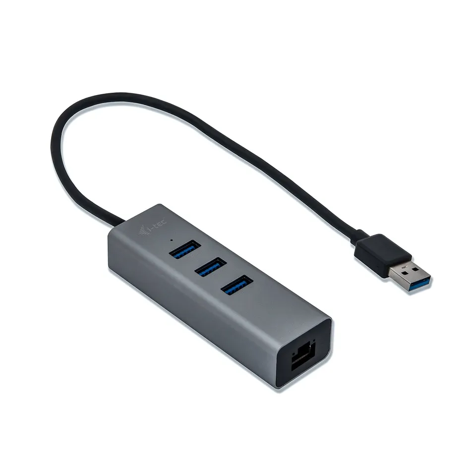 i-tec-solomon-hub-usb-3-0-m-tal-3-ports-gigabit-ethernet-rj-45-10-100-1000 image 1