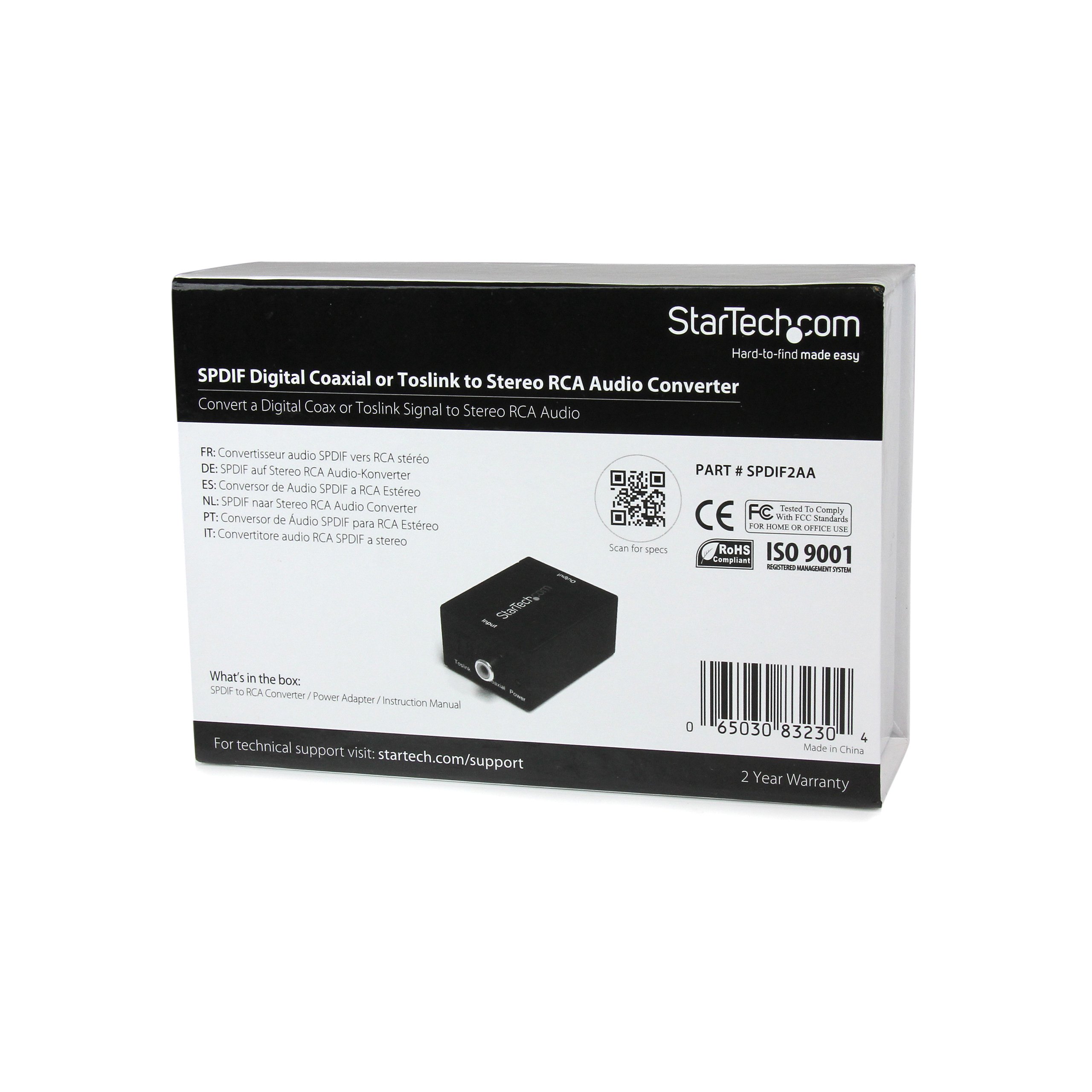 startech-com-spdif2aa-convertisseur-audio-num-rique-coaxial-toslink-vers-rca-st- image 4