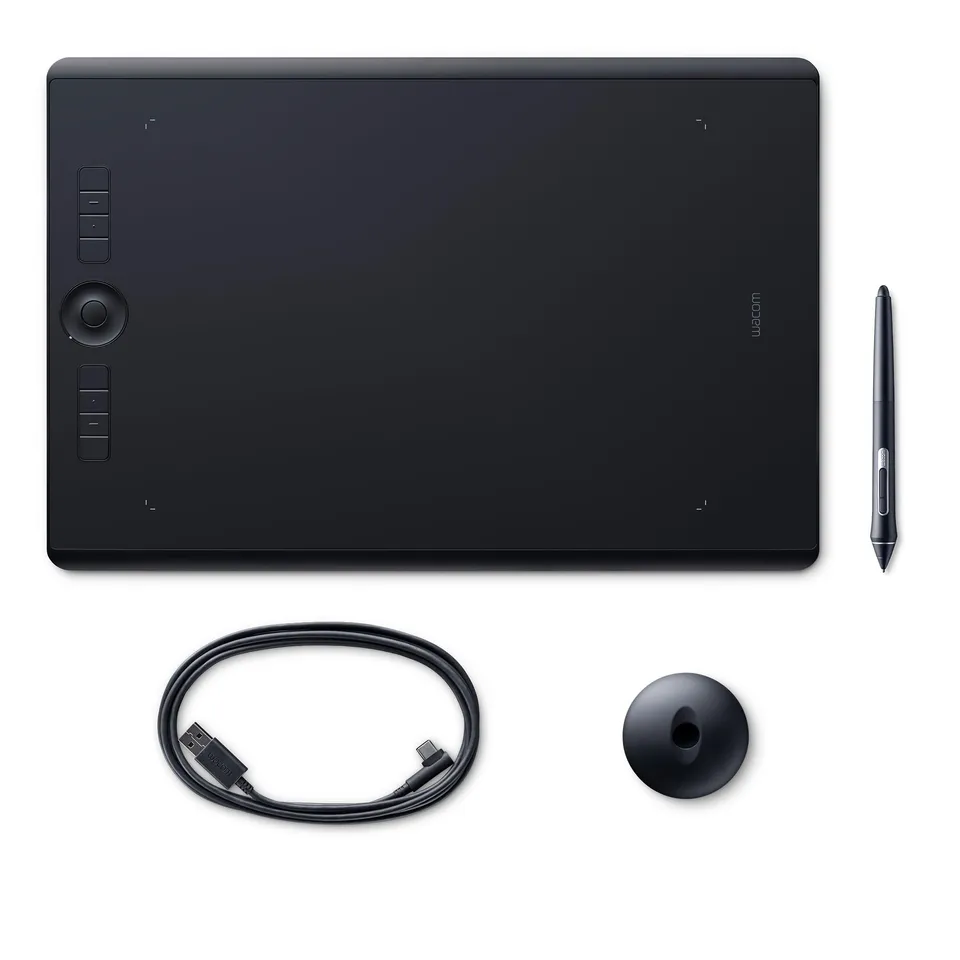 wacom-intuos-pro-l-tablette-graphique-stylet-noir image 1