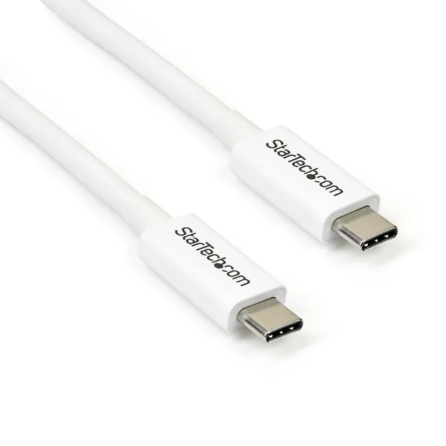 startech-com-c-ble-thunderbolt-3-passif-0-5m-40gbps-100w-blanc image 1