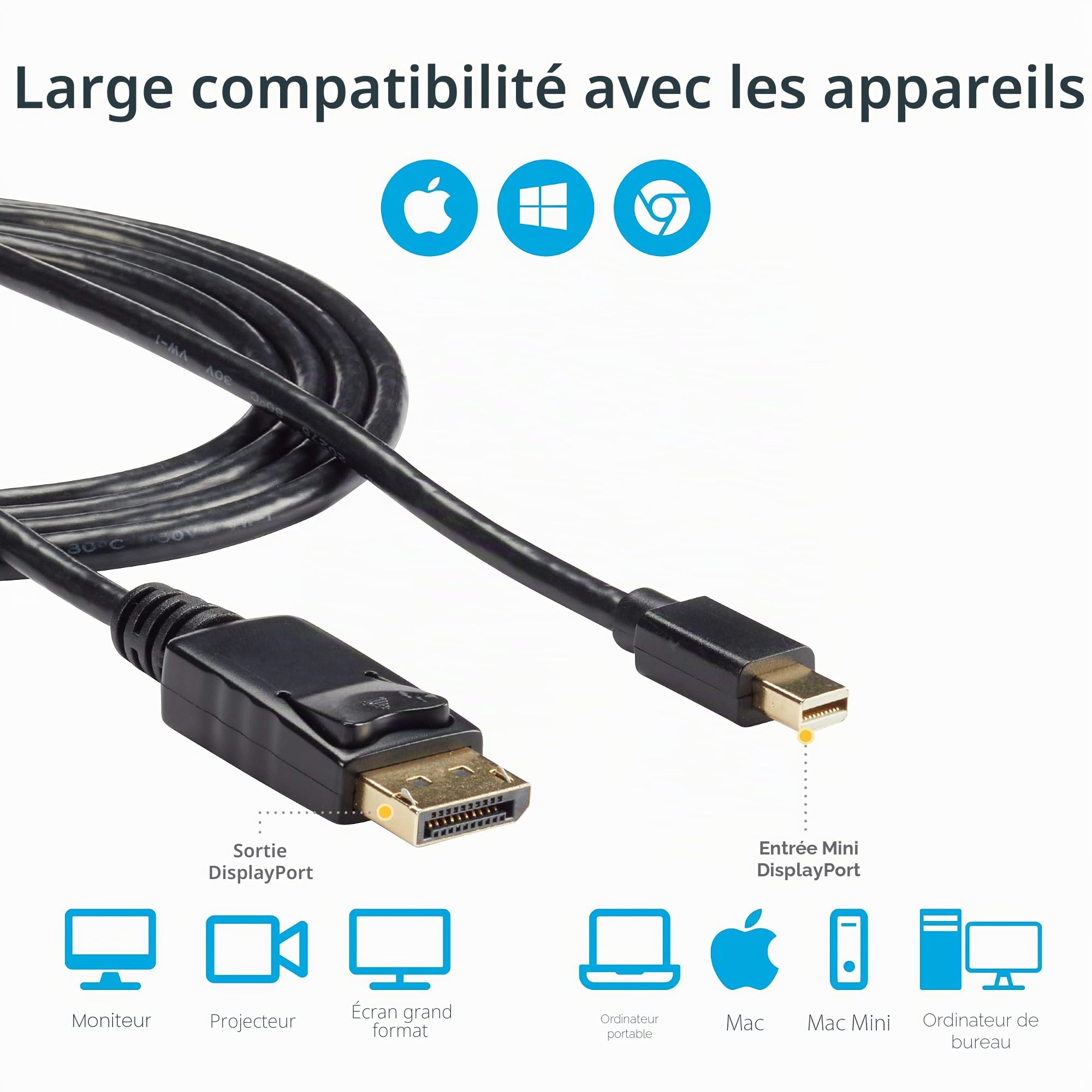 startech-com-c-ble-mini-displayport-vers-displayport-1-2-4k-2-m-noir image 5